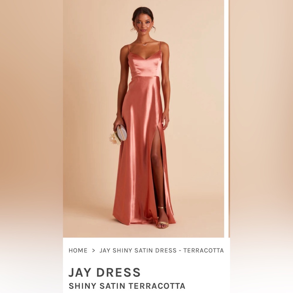 Birdie Grey Jay Satin Bridesmaid Dress in Terracotta